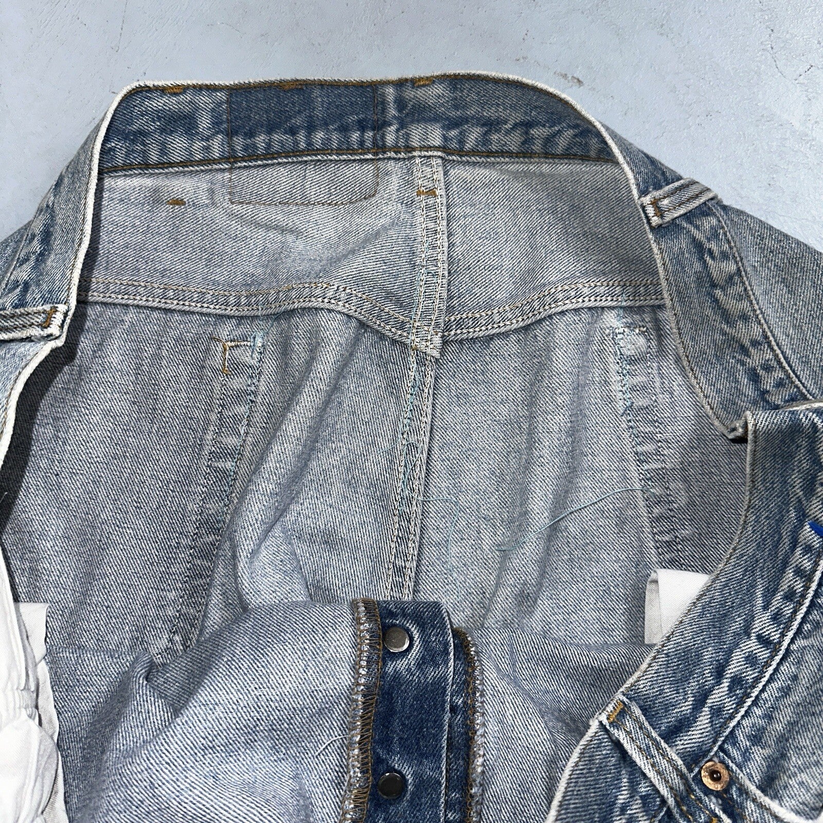 Levis 501 Vintage 90s USA XX Straight Leg Jeans 48x34 Light Wash Act 44x29