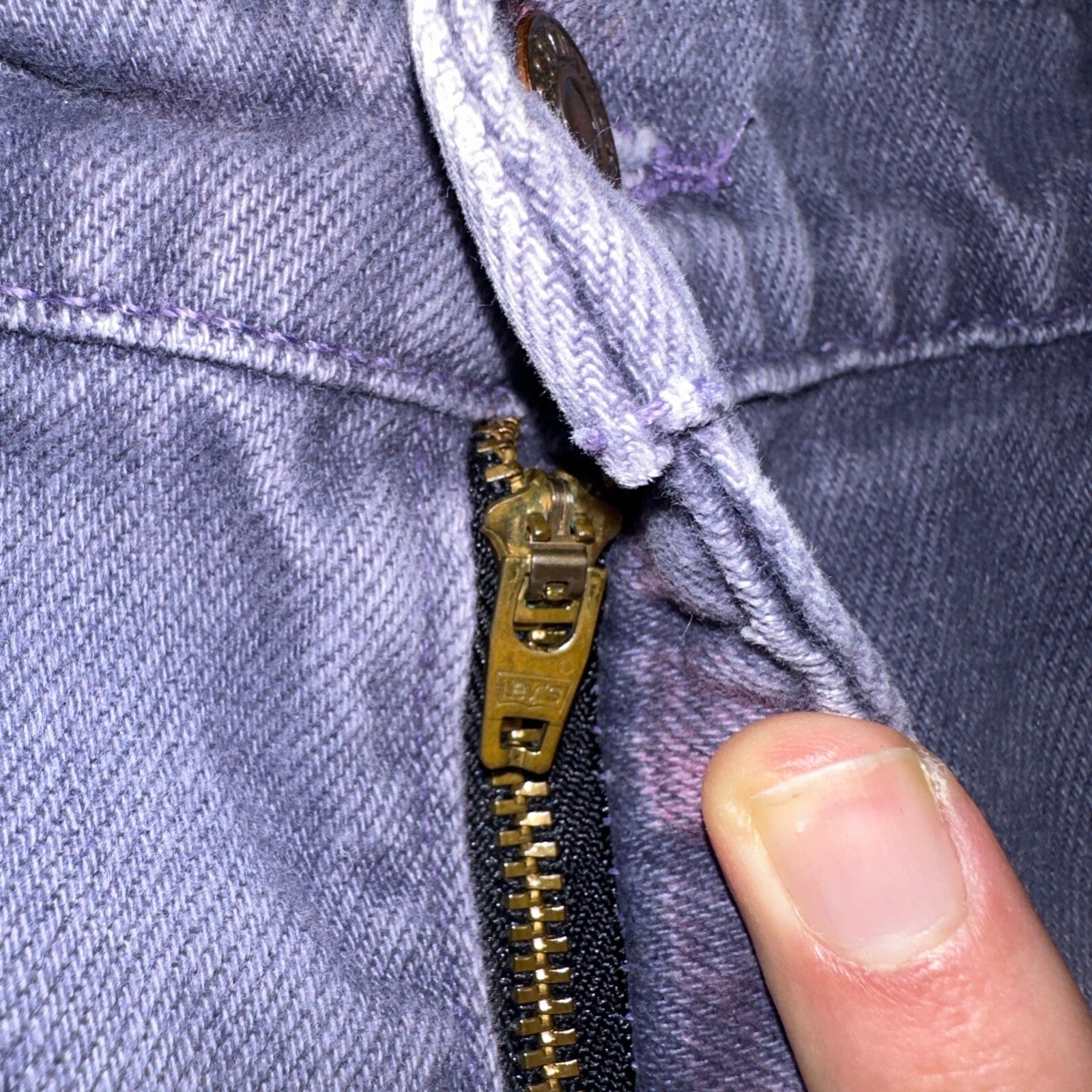 Levis 550 VTG Denim Shorts Mens 38 Purple Wash 1990s Orange Tab 90s 501