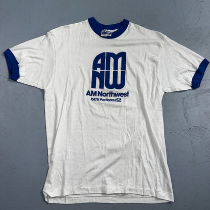 Hanes 80s Portland Oregon Radio AM NW VTG T Shirt Northwest Katu ABC Rare Ringer