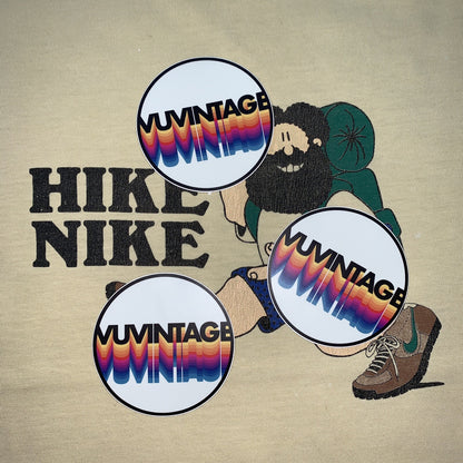 HIKE NIKE 80s Vintage T Shirt OG Rare Grail Geisha Rap Japan Yellow Long Sleeve