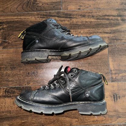 Dr. Martens Size 7 Black Reeder Low Top Work Shoes Air Wair AW004 Leather Tie