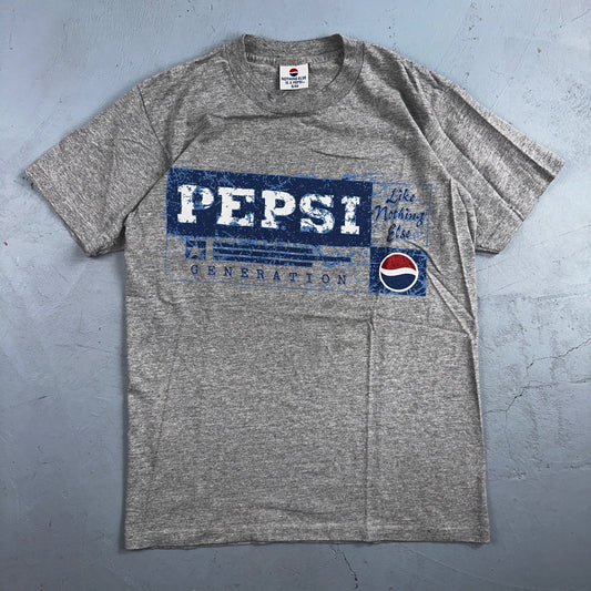 Pepsi Generation Like Nothing Else VTG T Shirt 90s Single Stitch Gray Soda Drink