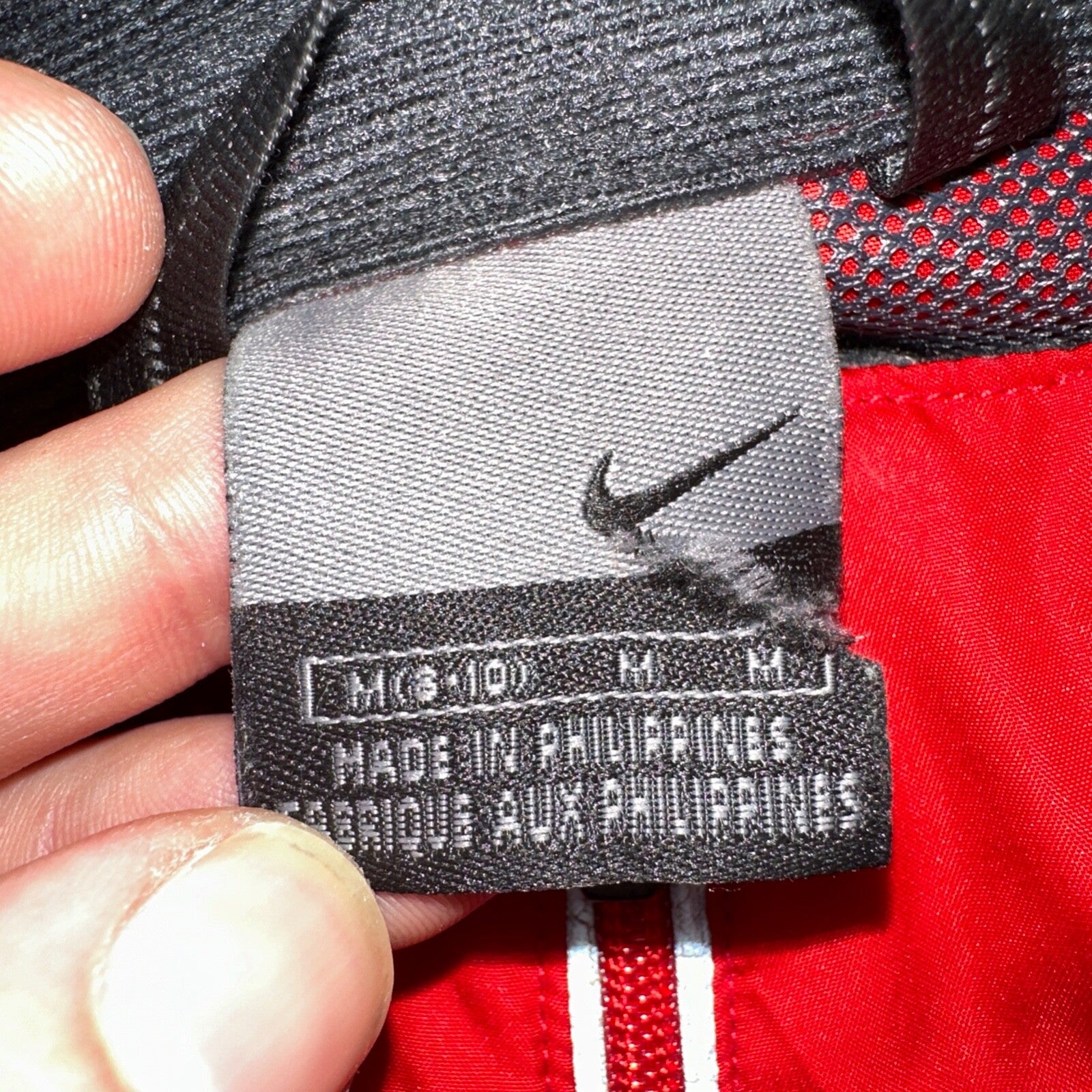 Nike VTG Y2K Windbreaker Track Jacket M Red 3M Basic Simple Football Runner