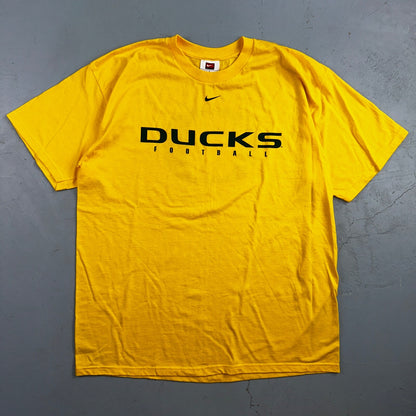 Nike Oregon Ducks Football VTG T Shirt Center Swoosh Big O Back Graphic College