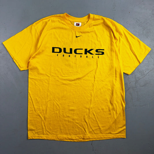 Nike Oregon Ducks Football VTG T Shirt Center Swoosh Big O Back Graphic College