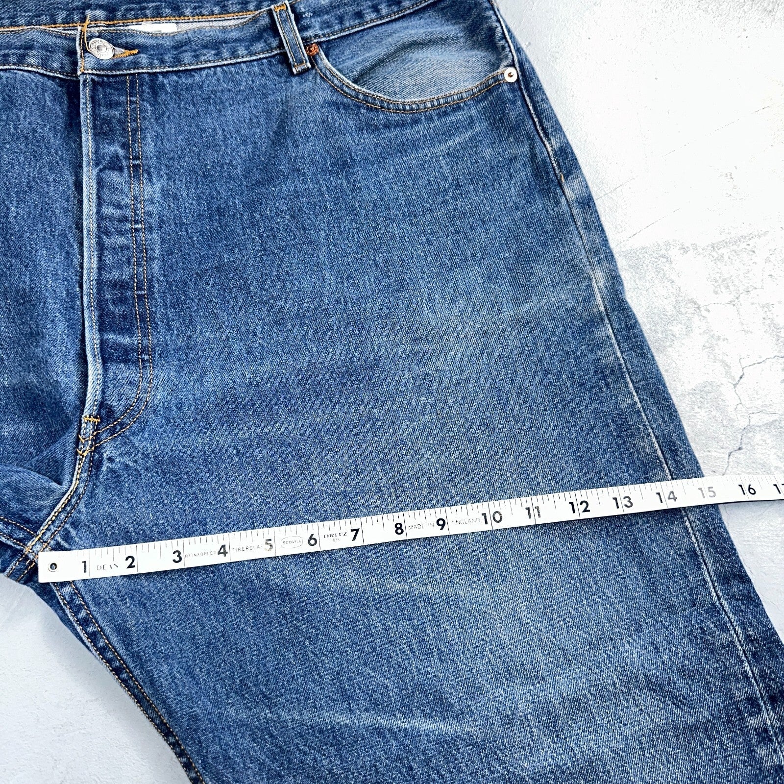 Levis 501 Vintage Y2K Mexico Straight Leg Jeans 46x30 90s Med Wash Act 44x27