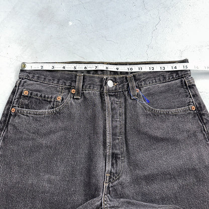 Levis 501 Vintage 90s USA XX Straight Leg Jeans Black Light Wash 33x30 Act 30x29