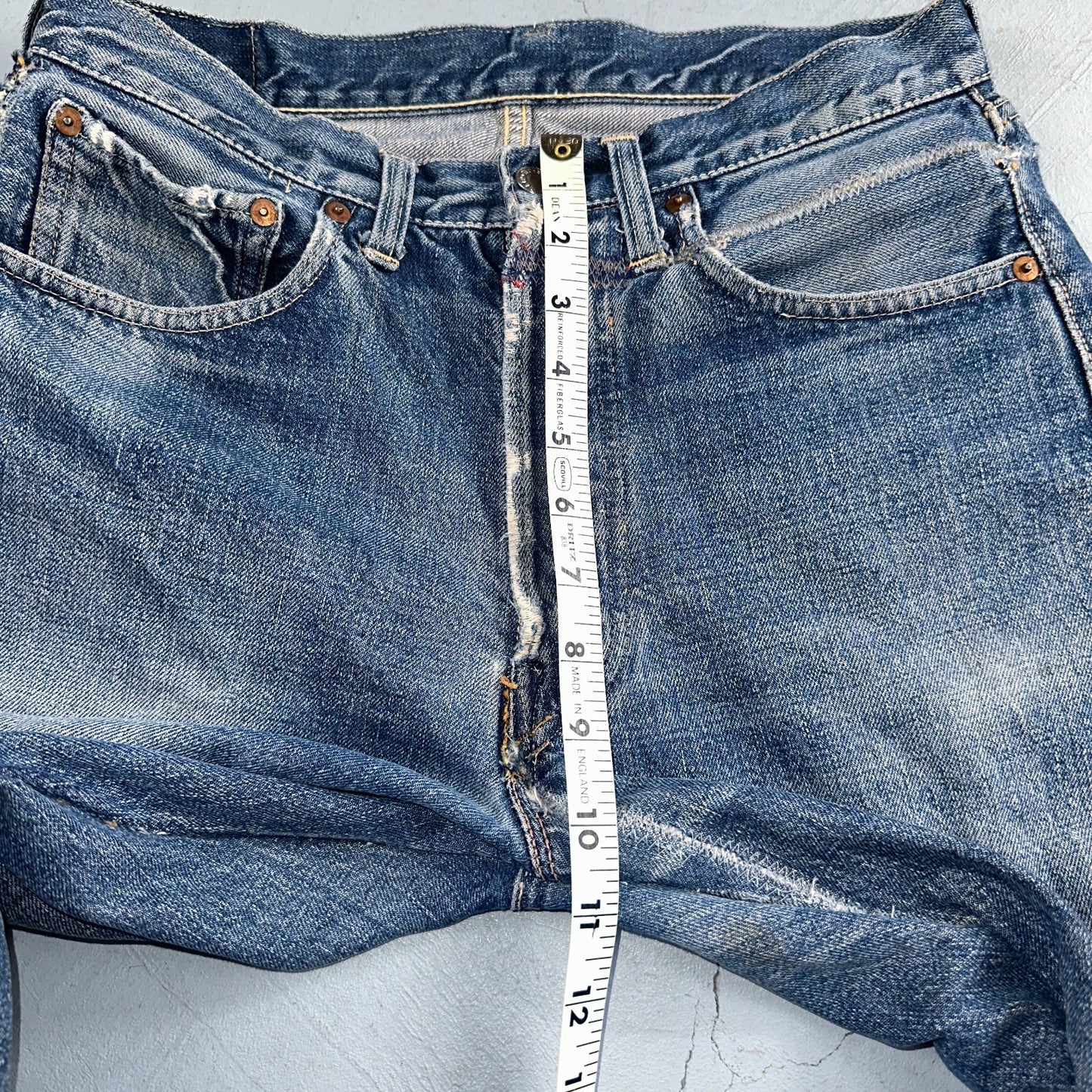 Levis 501 XX Big E Vintage 50s Redline Selvedge USA XX Reworked Jeans 29x29