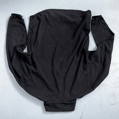 Nike Therma Quarter Zip Training Top Mens S Black Pullover Fleece Lined VTG