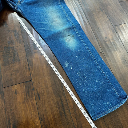 VTG 80s Levis 501 Button Fly 38x36 USA Tag Jeans Straight Wash Blue XX Act 34x31