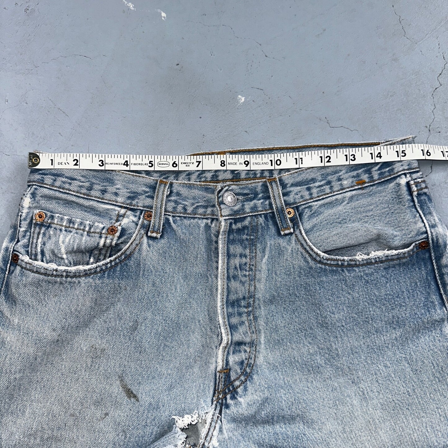 Levis 501 Vintage 90s USA XX Straight Leg Jeans Blue Med Wash 34x36 Act 31x31