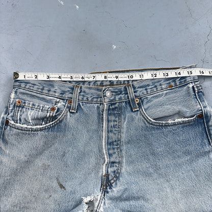 Levis 501 Vintage 90s USA XX Straight Leg Jeans Blue Med Wash 34x36 Act 31x31