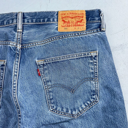 Levis 501 Y2K XX Straight Leg Jeans Blue VTG Med Wash 36x30 Act 35x28