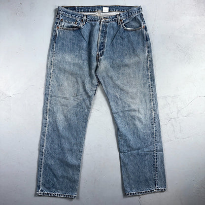 Levis 501 Vintage 90s Mexico Straight Leg Jeans 40x32 Y2K Light Wash Act 36x30