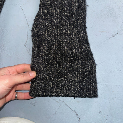 Christian Scott Gents Shetland Sweater Zip Up Made in Scotland VTG Large Gray