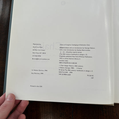 George Nelson Chairs Textbook Landmarks Design Vol 3 Rare Eames Mcm History