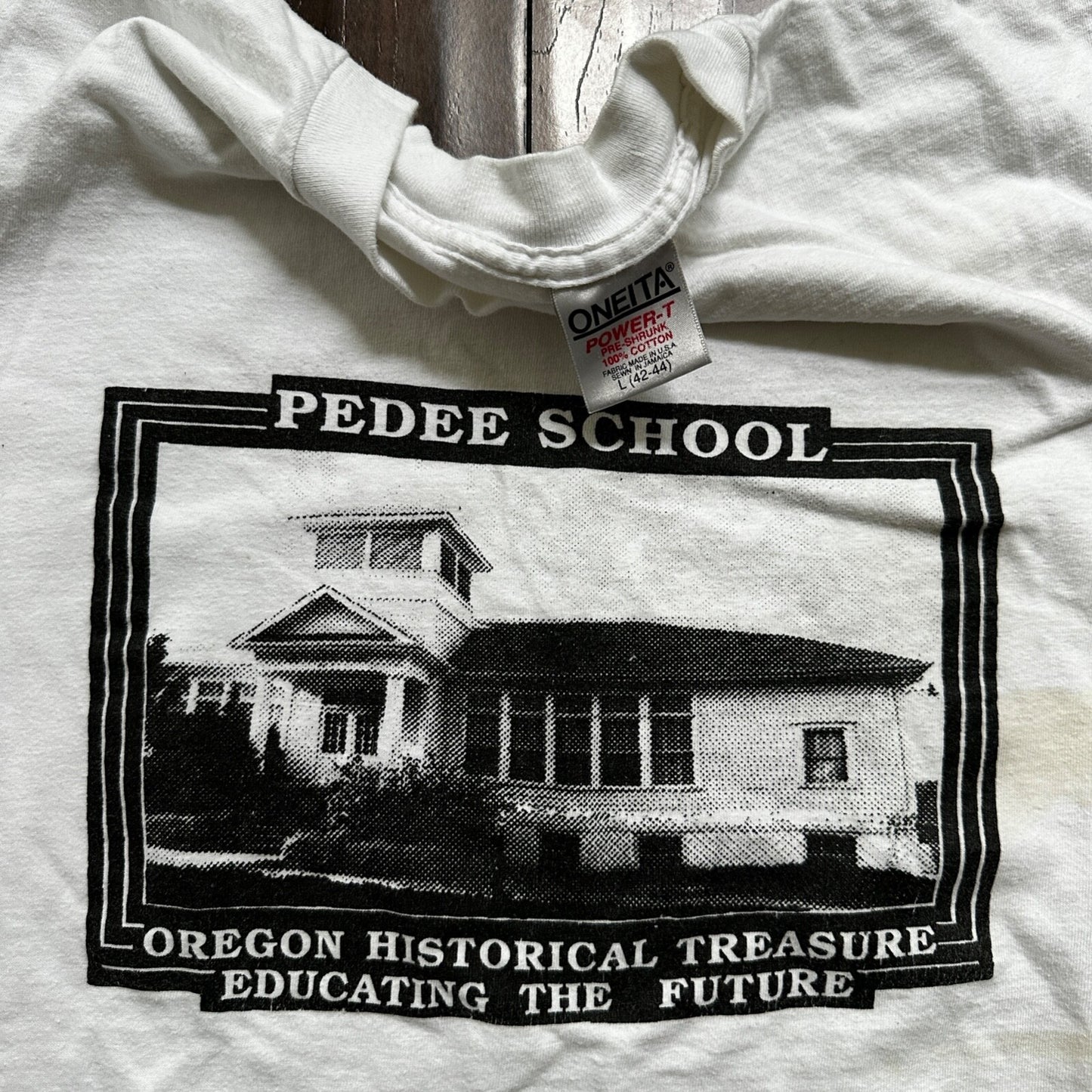 Oneita PDX Portland Oregon Vintage T Shirt Single Stitch Pedee School USA