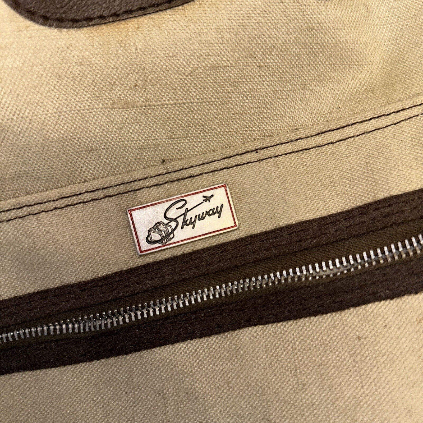 Vintage Skyway Travel Bag With Wheels Carry-on Luggage 70s 1970s LV Flight DTR