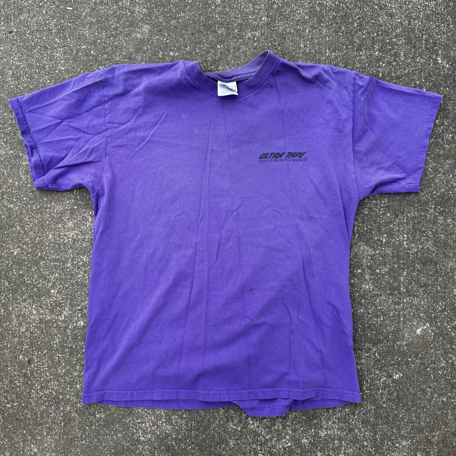 Ultra Tape Promo VTG T Shirt Purple Shipping Packaging Cool Random Art Y2K