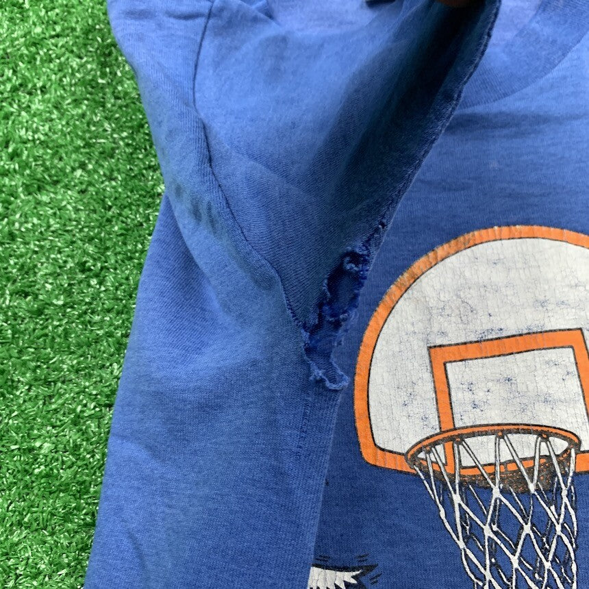 Vintage Nike T Shirt Mens Small Fowl Shot Owl Cartoon Basketball Jordan 90s