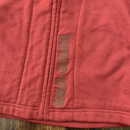Harley Davidson Womens L Red Full Zip Fleece Vest Zipper Shirt Vintage Y2K