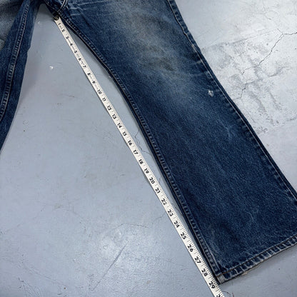 Levis 517 Vintage 80s USA Orange Tab Bootcut Flare Blue Worn Jeans Act 34x29