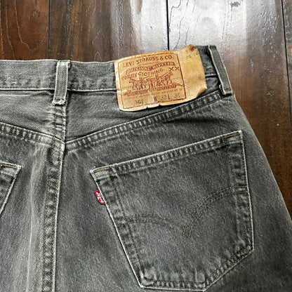 VTG 90s Levis 501 Button Fly 33x34 USA Tag Jeans Straight Wash Grey XX Act 30x32