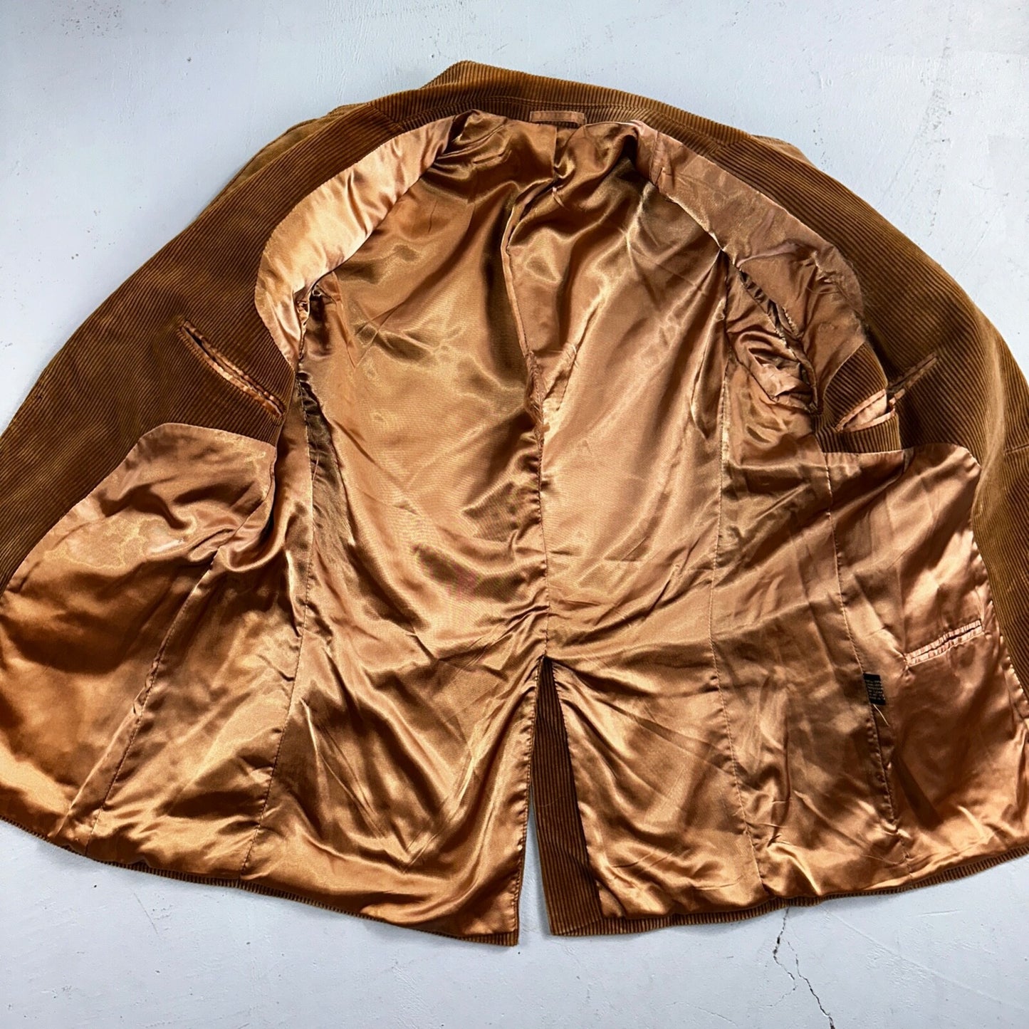 VTG Mens Suit 40 Jacket Sport Coat Rockabilly 80s 90s Corduroy Brown Short