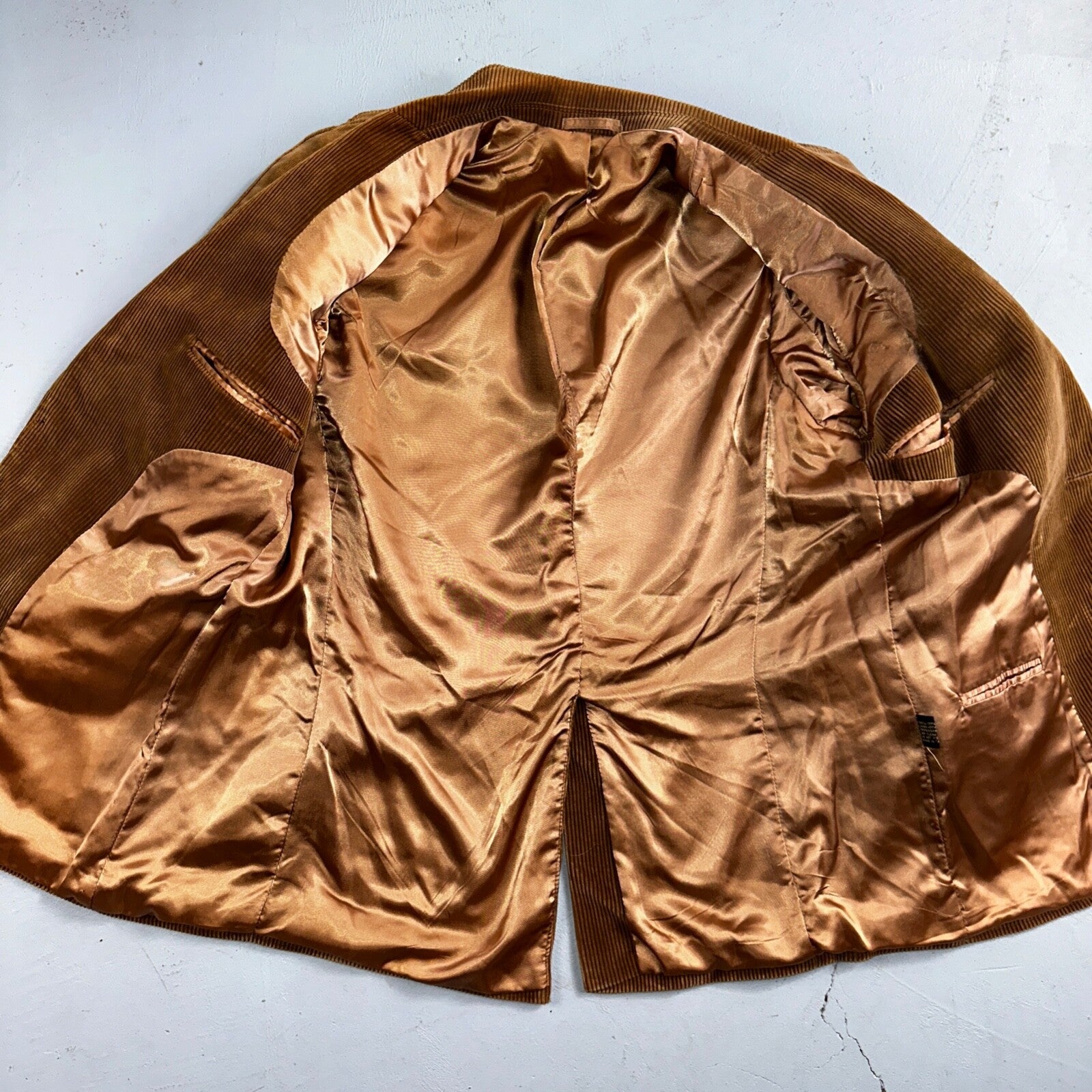 VTG Mens Suit 40 Jacket Sport Coat Rockabilly 80s 90s Corduroy Brown Short