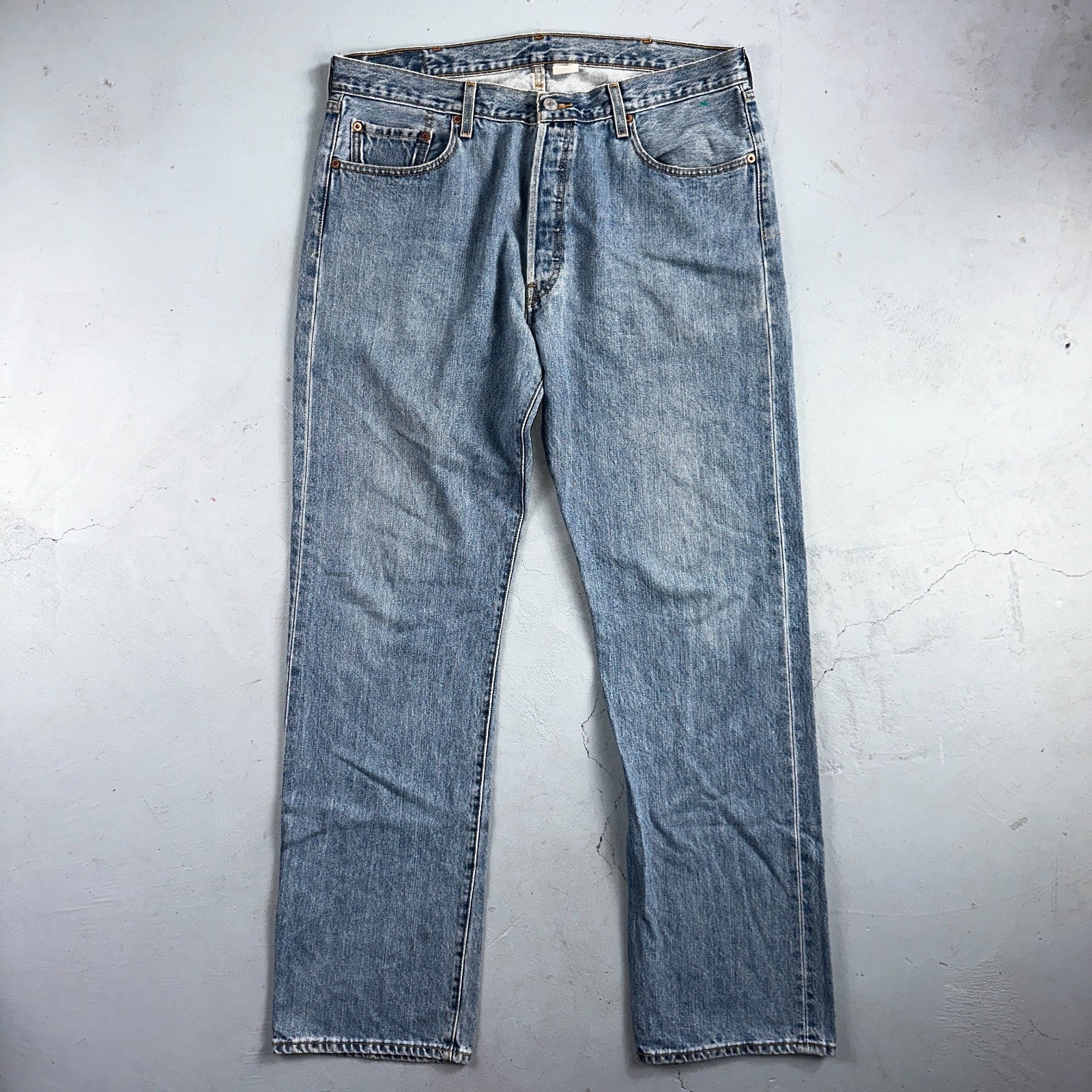 Levis 501 Vintage Y2K 90s XX Straight Leg Jeans Blue Light Wash 38x34 Act 37x34