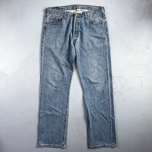 Levis 501 Vintage Y2K 90s XX Straight Leg Jeans Blue Light Wash 38x34 Act 37x34