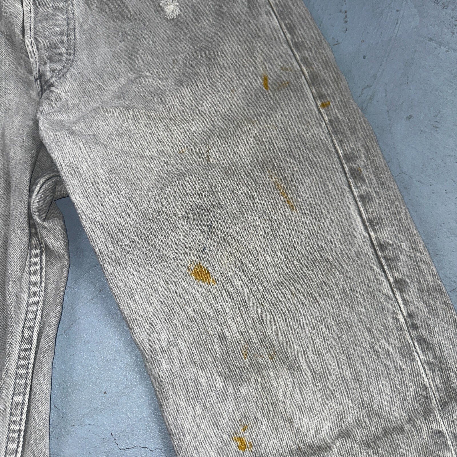 Levis 501 Vintage 80s USA XX Straight Leg Jeans Gray Acid Wash 31x32 Act 29x30