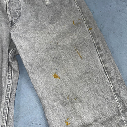 Levis 501 Vintage 80s USA XX Straight Leg Jeans Gray Acid Wash 31x32 Act 29x30