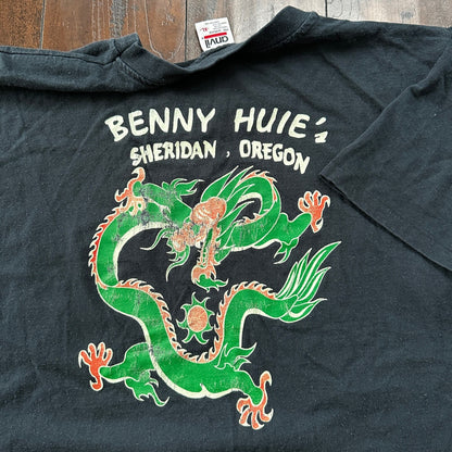 Chinese Art Dragon Sheridan Oregon Vintage T Shirt PDX Portland Food Asian 90s