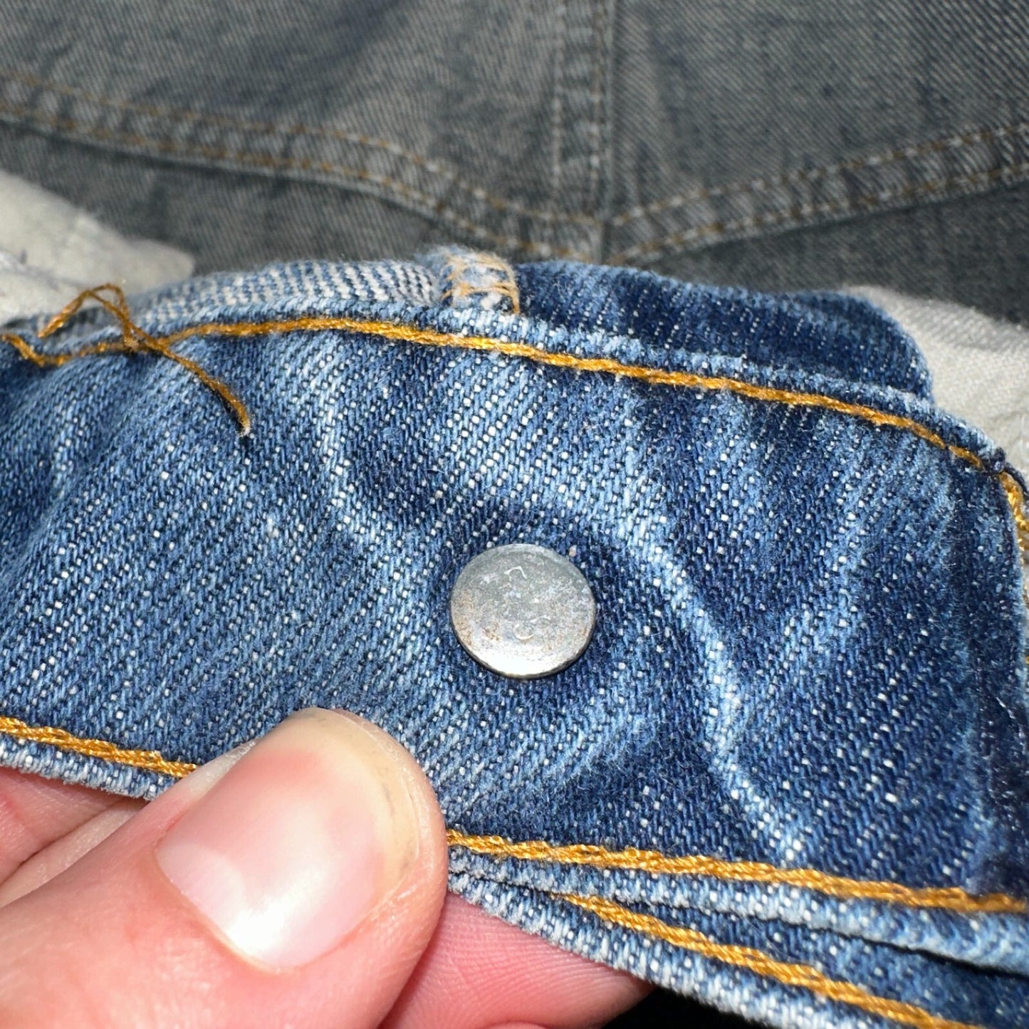 Levis 517 Vintage 80s USA Orange Tab Bootcut Flare Blue Worn Jeans Act 32x26