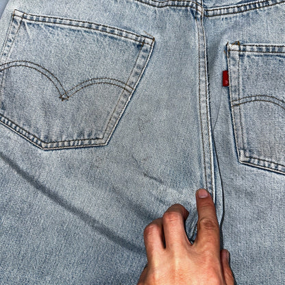 Levis 501 Vintage 80s Redline Selvedge USA XX Jeans Light Wash 36x36 Act 33x31