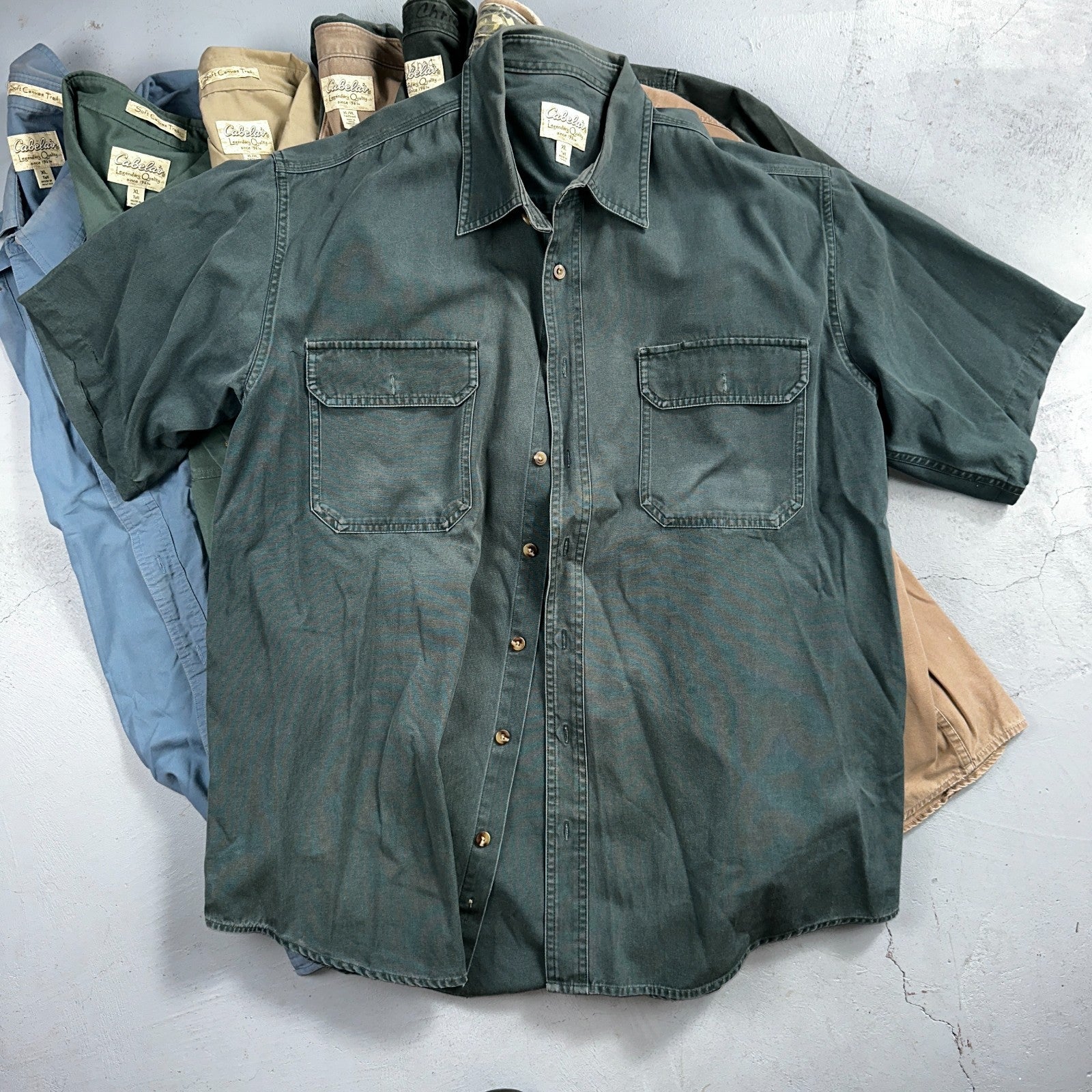 Cabela’s Legendary Quality Shirt Mens XL Tall Button Up Outdoors Lot 14 Safari