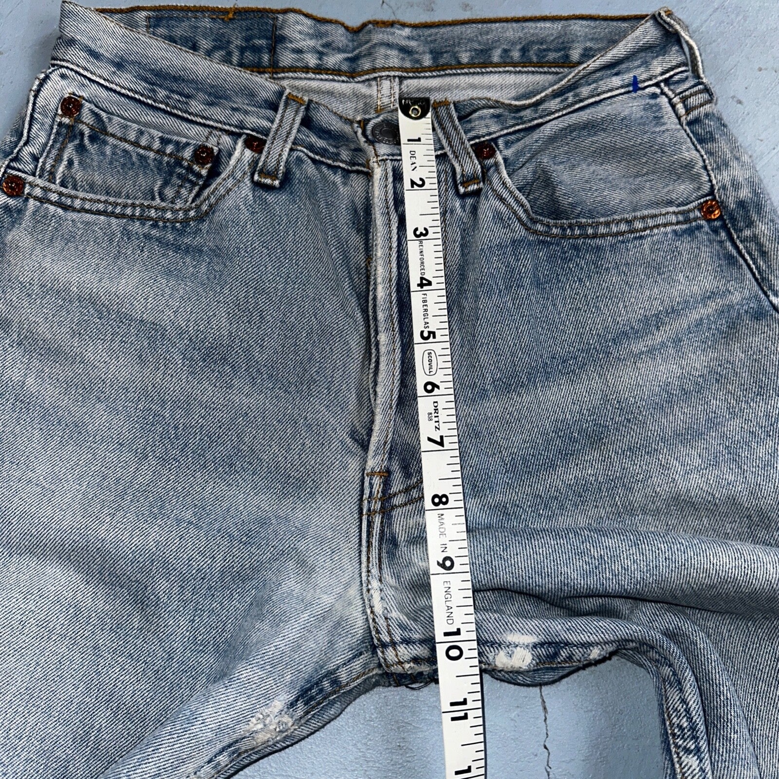 Levis 501 Vintage Y2K Europe Straight Leg Jeans 27x32 90s Light Wash Act 24x30