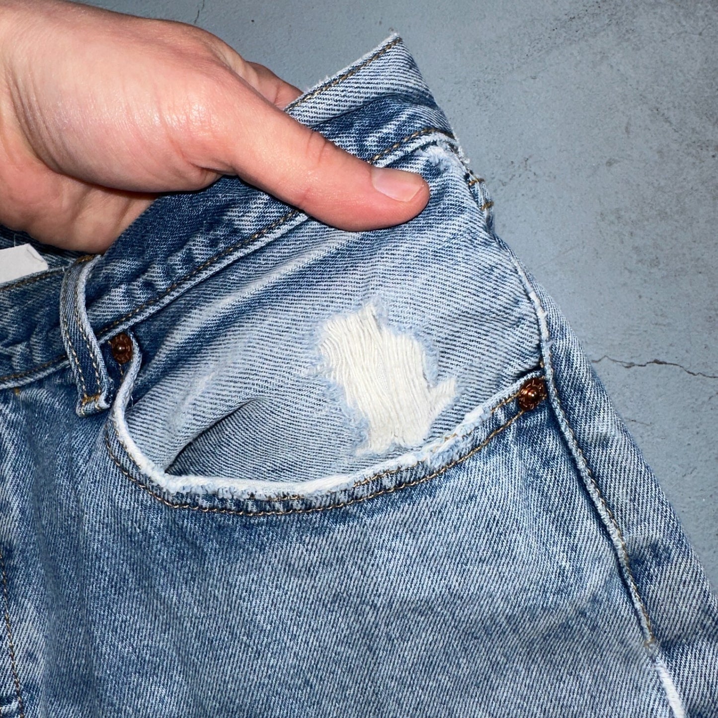 Levis 501 Vintage 90s XX Straight Leg Jeans Y2K Light Wash 36x34 Act 33x29