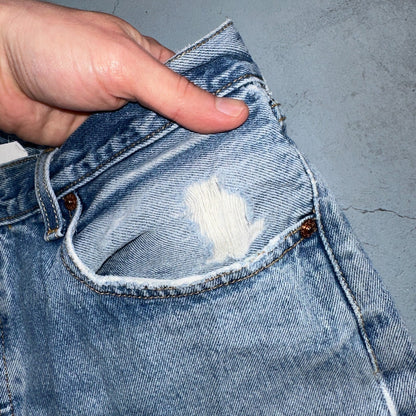 Levis 501 Vintage 90s XX Straight Leg Jeans Y2K Light Wash 36x34 Act 33x29