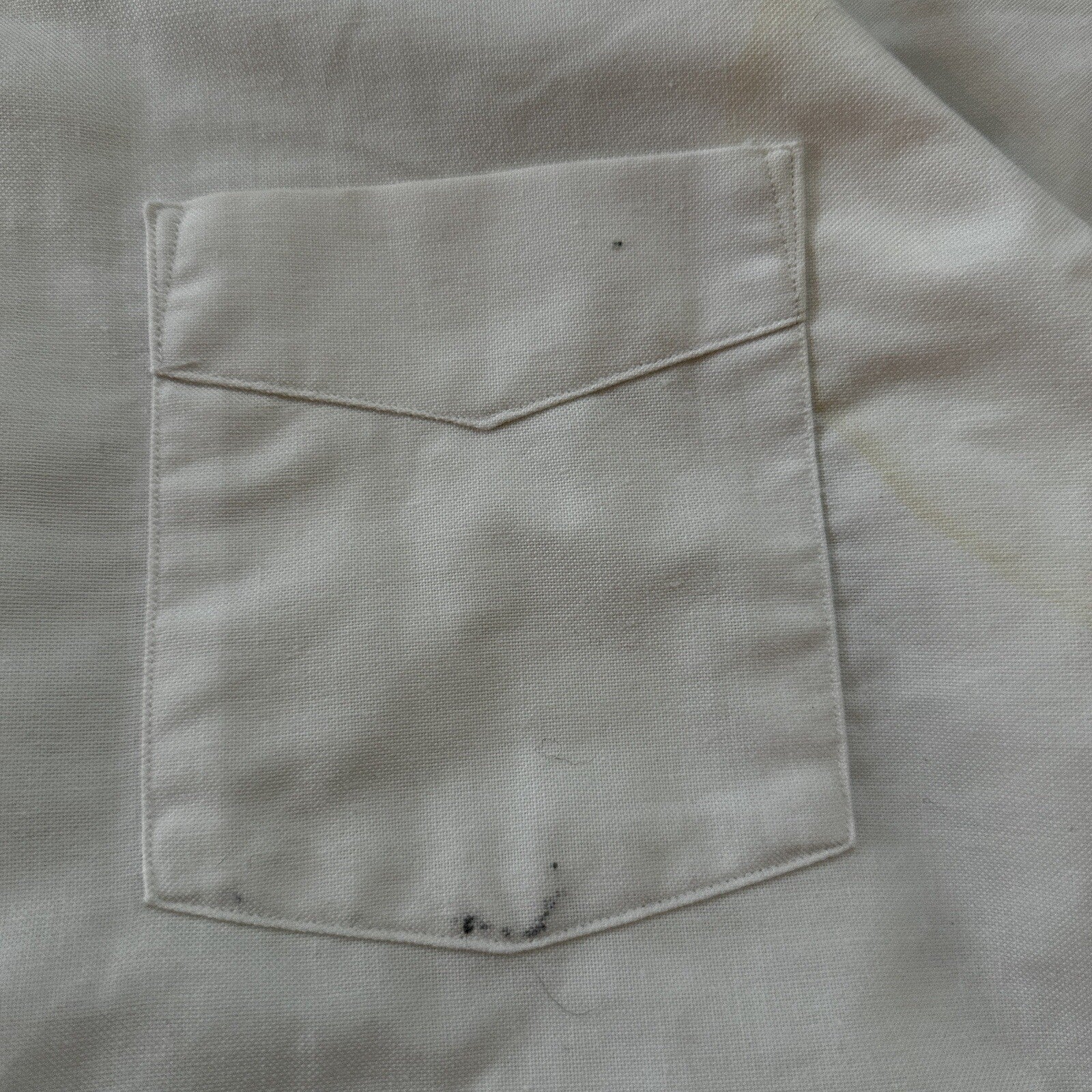 Vintage Norm Thompson USA Mens Long Sleeve Button Up Shirt White 80s