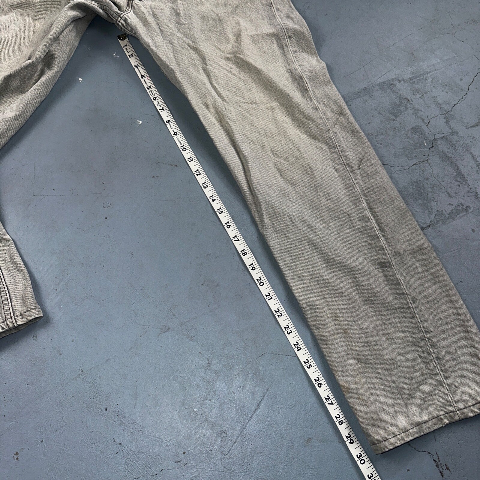 Levis 501 Vintage 90s USA XX Straight Leg Jeans Gray Light Wash 36x32 Act 33x30