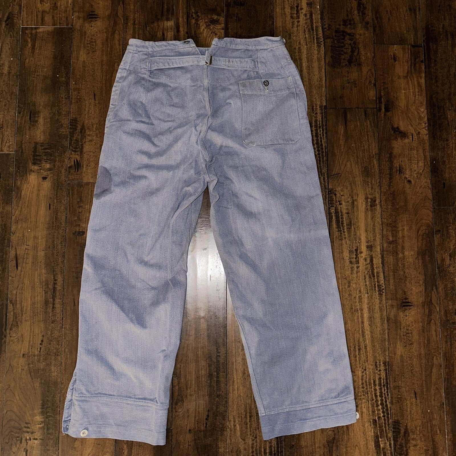 WWII Buckle Back Denim Pants Jeans Button Fly Swiss Rare Selvedge Redline 40s