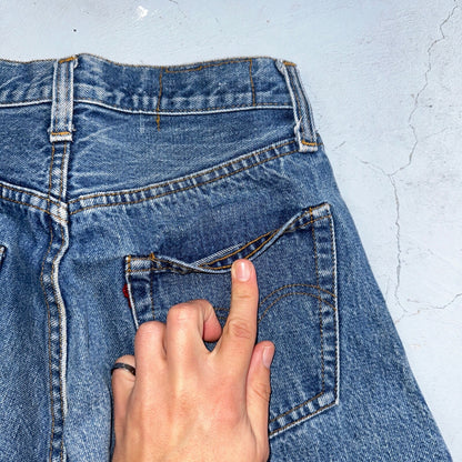 Levis 501 Vintage 80s Redline Selvedge USA XX Jeans Med Wash 27x34 Act 24x30