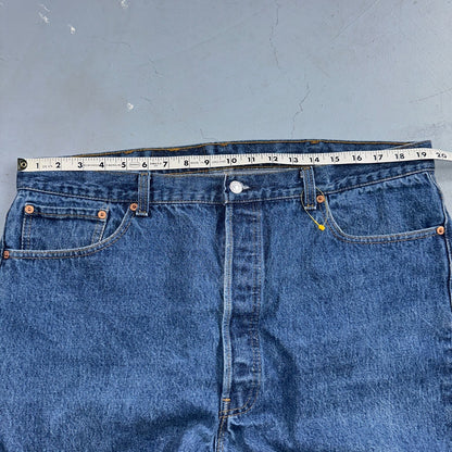Levis 501 Vintage 90s USA XX Straight Leg Jeans Blue Med Wash 42x32 Act 39x29