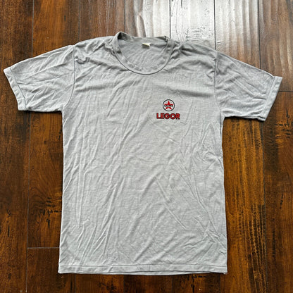 Legor Caltex VTG T Shirt Service Station PDX Portland Oregon Grey Single Stitch