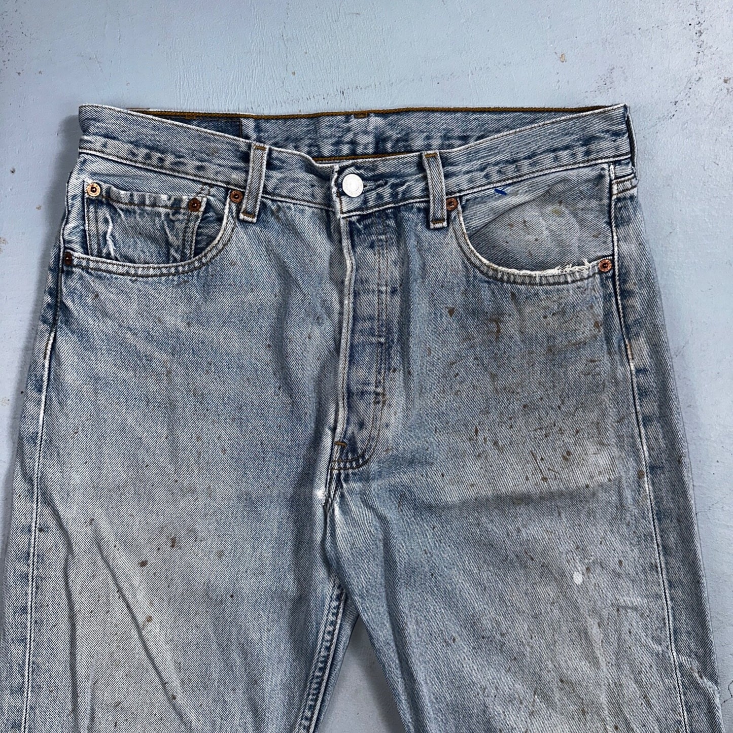 Levis 501 Vintage Y2K XX Straight Leg Jeans 33x34 Light Wash 2000s Act 31x32