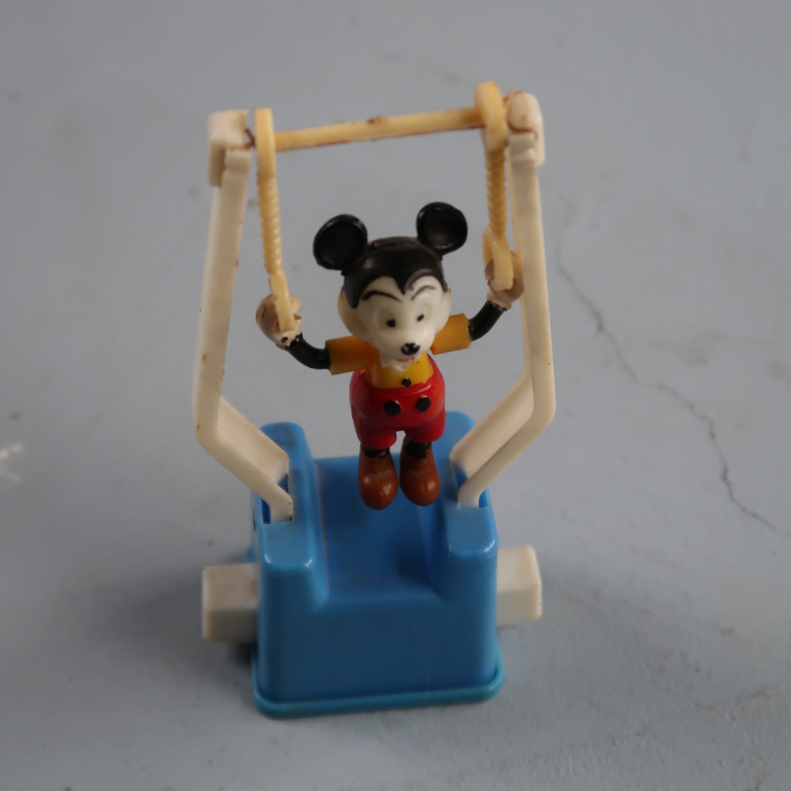 Kohner 1960 Mickey Mouse Tricky Trapeze Push Puppet Toy Vintage Disney No. 4995