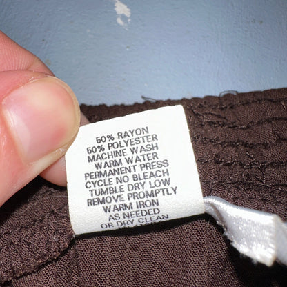 Briggs New York 2 Pc Womens 12 Brown Stretch Pants Blazer Vintage USA 80s