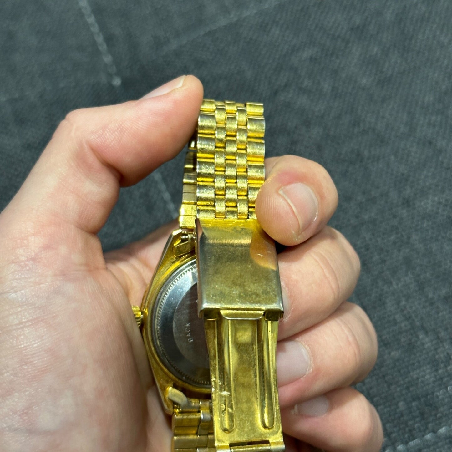 Vintage Netec Womens Gold Tone Watch Needs Battery Japan Movement Quartz